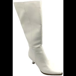 Masseys Women's Joni Heeled Tall Shaft Boots White - Medium